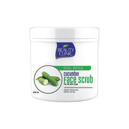 Silky White Cucumber Face Scrub 500ml