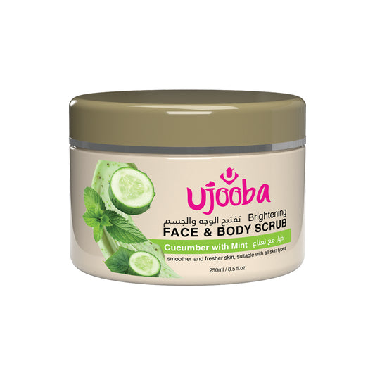 Cucumber & Mint Infused Brightening Face & Body Scrub 250ml